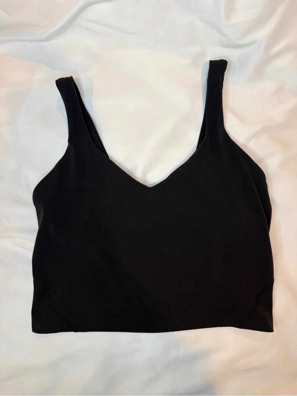 lululemon Align Tank Top Black Nulu Built In Bra Light Support Size 8 A/B